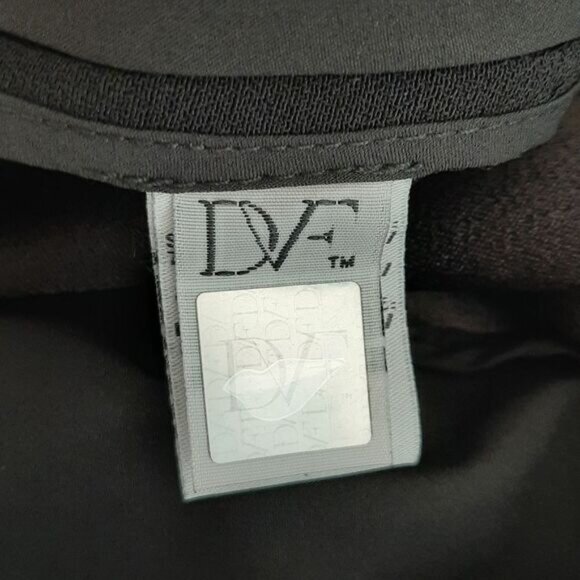 DIANE VON FURSTENBERG Jennie Blazer Jacket Four-Season Stretch Black Sz 2 - Picture 14 of 16